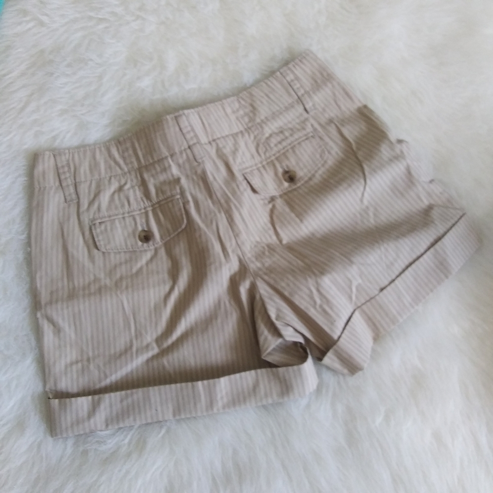 Gap Beige Stripe Casual Shorts Size 2 - Picture 2 of 3